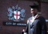 Prince Sennah Graduates With Masters of Sciences From Bayes Business School – London.