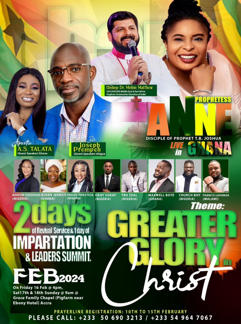 PROPHETESS ANNE LIVE IN GHANA FOR 2 DAYS REVIVAL AND 1 DAY IMPARTATION AND LEADERSHIP SUMMIT
